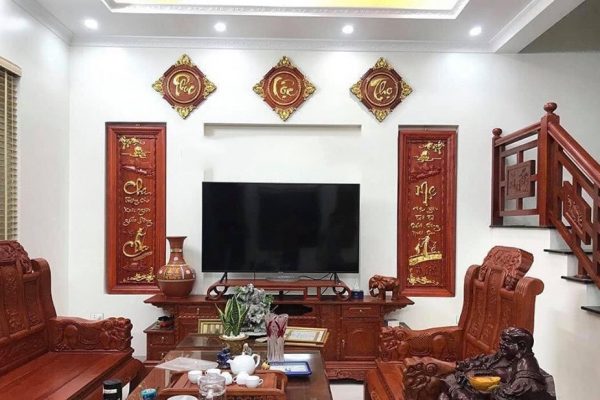 Bố cục treo tranh gỗ